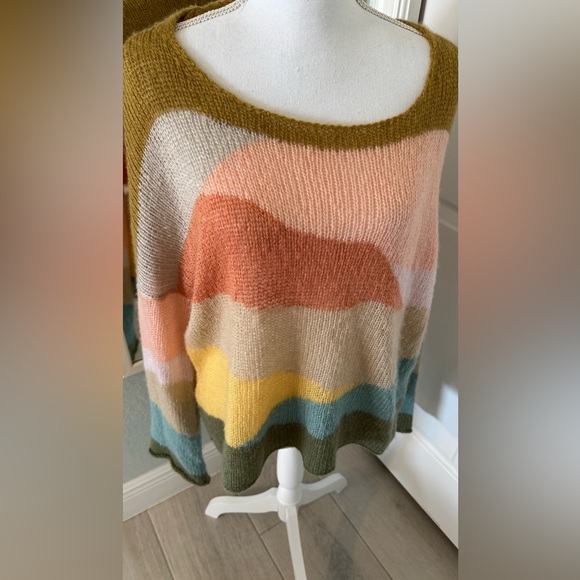 WOODEN SHIPS CROPPED DESERTSCAPE CREW LIGHTWEIGHT SWEATER - Picture 5 of 9